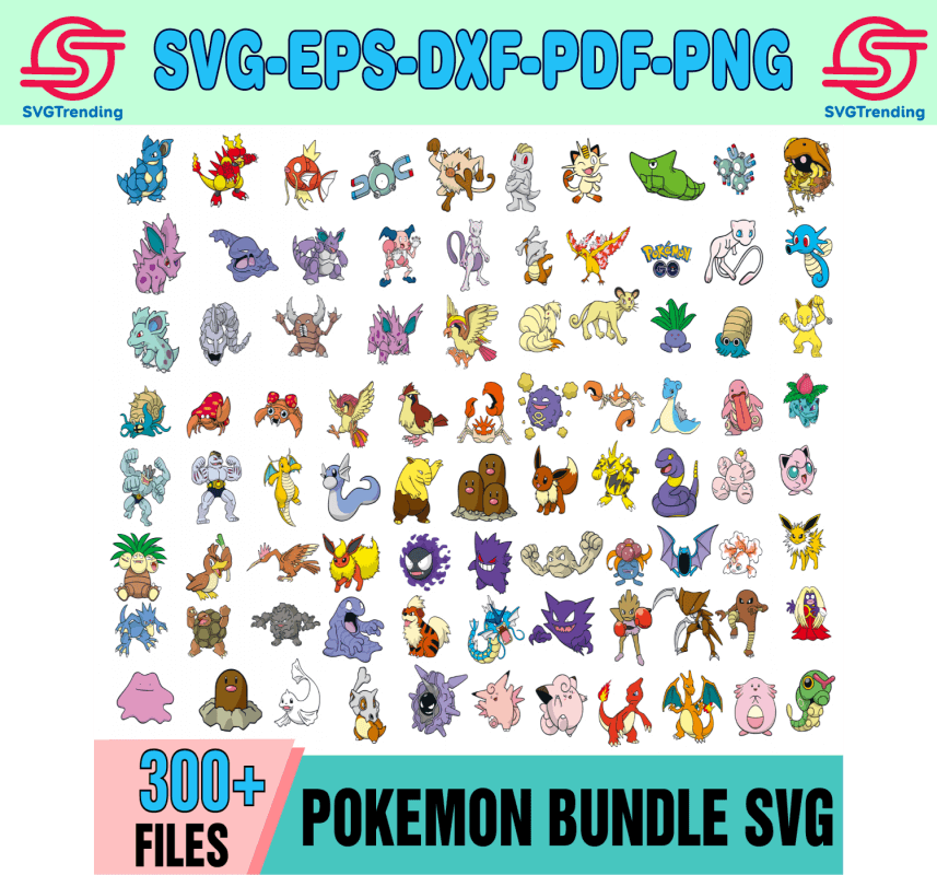 Pikachu Svg Pikachu Svg Bundle Pokemon Svg Ash Svg Png Dxf Eps Images