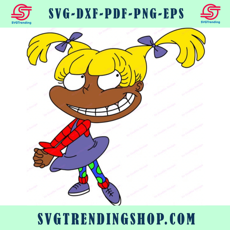 Angelica Pickles African American With Black Hair Rugrats Svg 4 Svg Dxf Cricut Silhouette