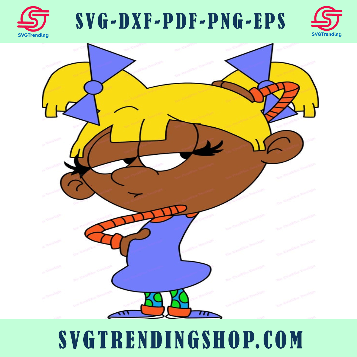 Angelica Pickles African American Rugrats Svg 7 Svg Dxf Cricut Silhouette Cut File Instant 1441