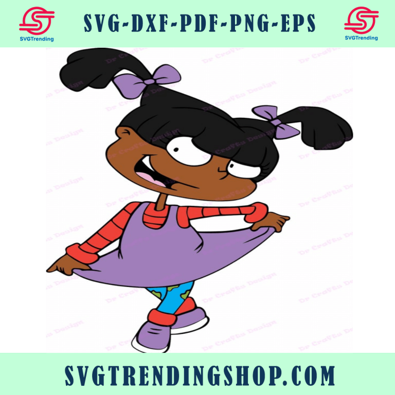 Angelica Pickles African American With Black Hair Rugrats Svg 4 Svg