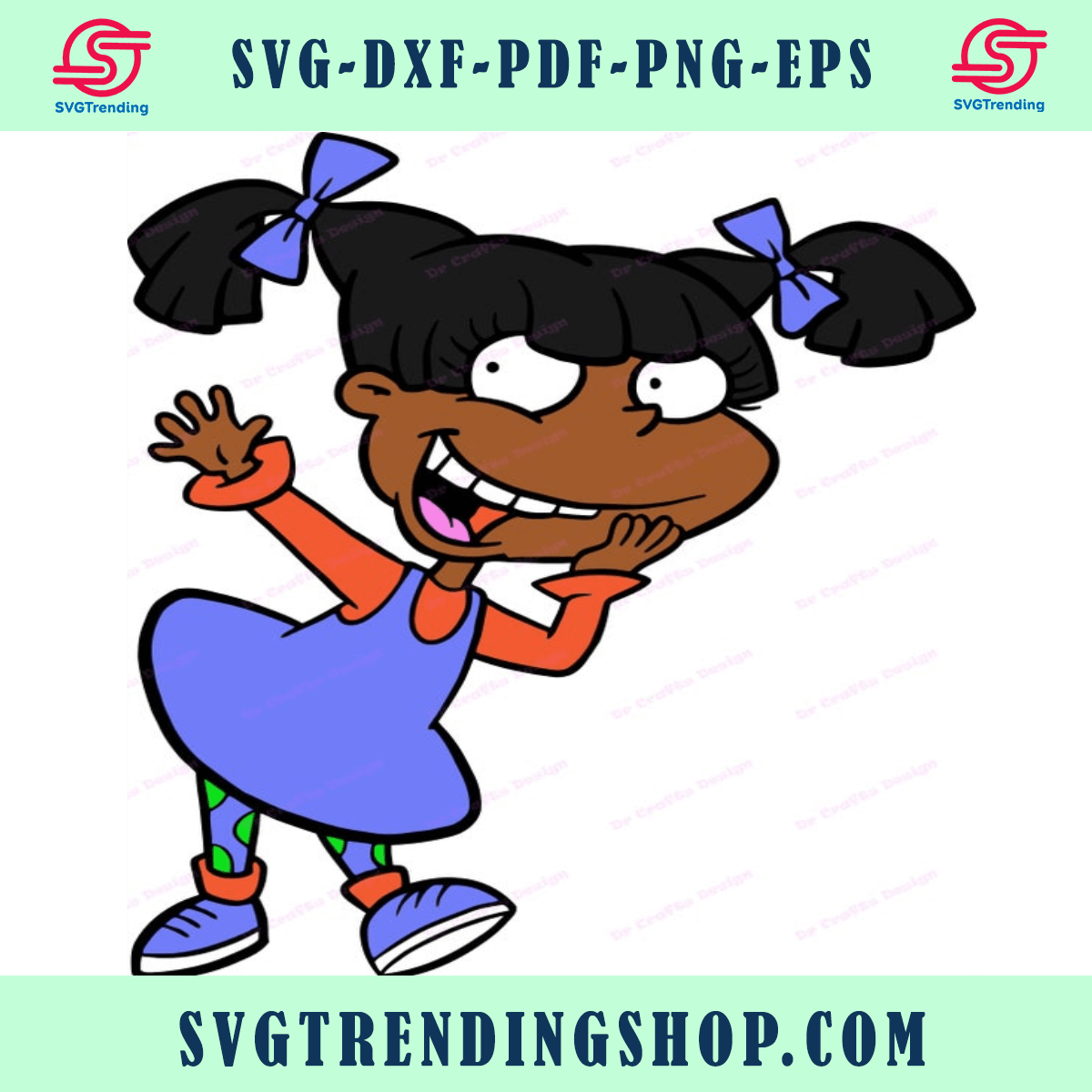 Angelica Pickles African American With Black Hair Rugrats Svg 6 Svg Dxf Cricut Silhouette