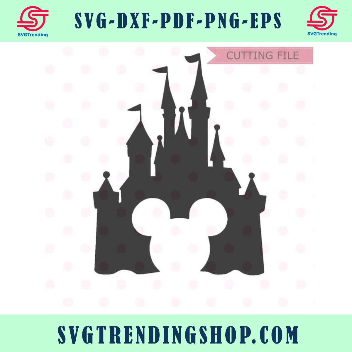 Disney Castle Svg Disney Castle Silhouette Disney Castle With Mickey Head Disney Files For 