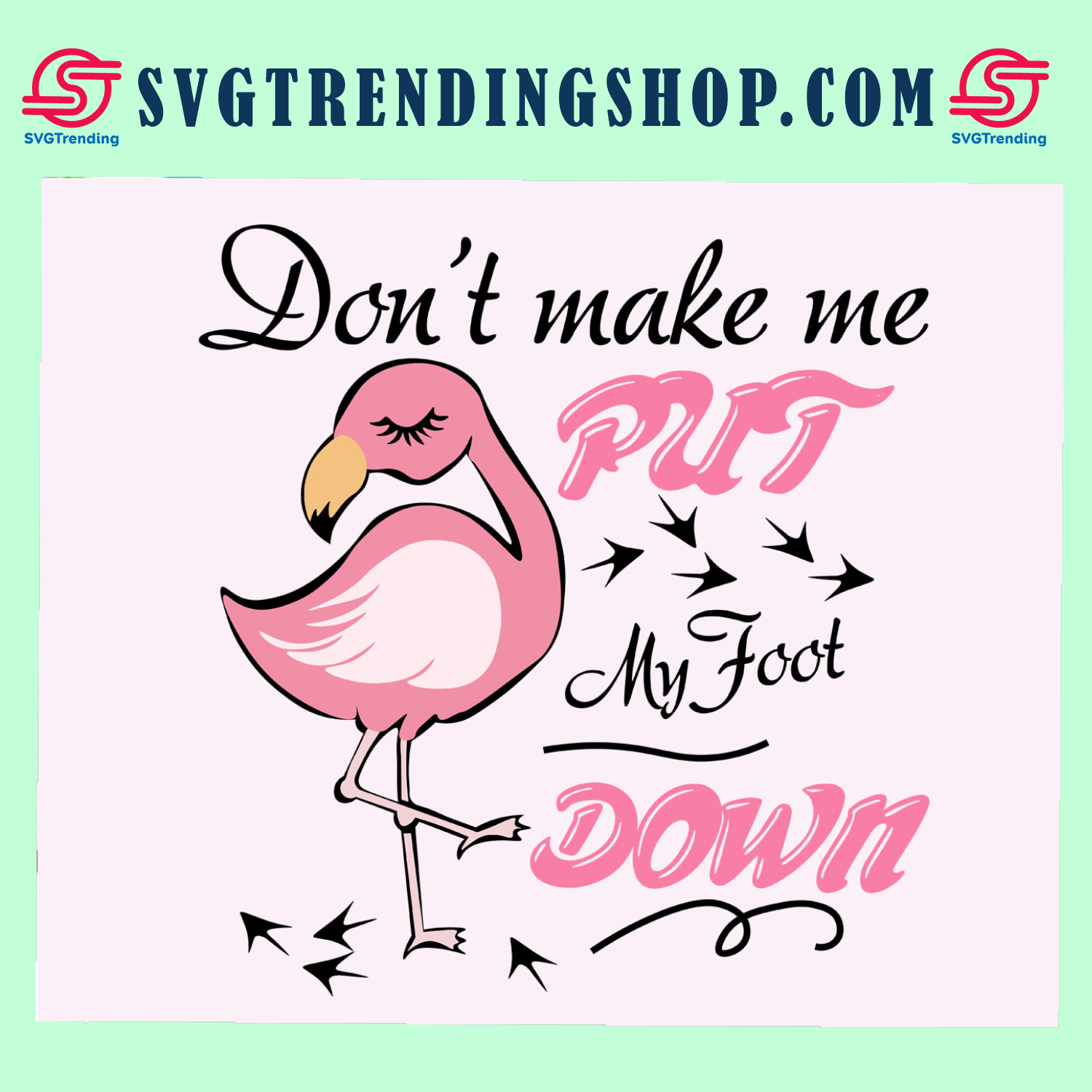 Don t Make Me Put My Foot Down Flamingo Svg Flamingo Gift Flamingo 