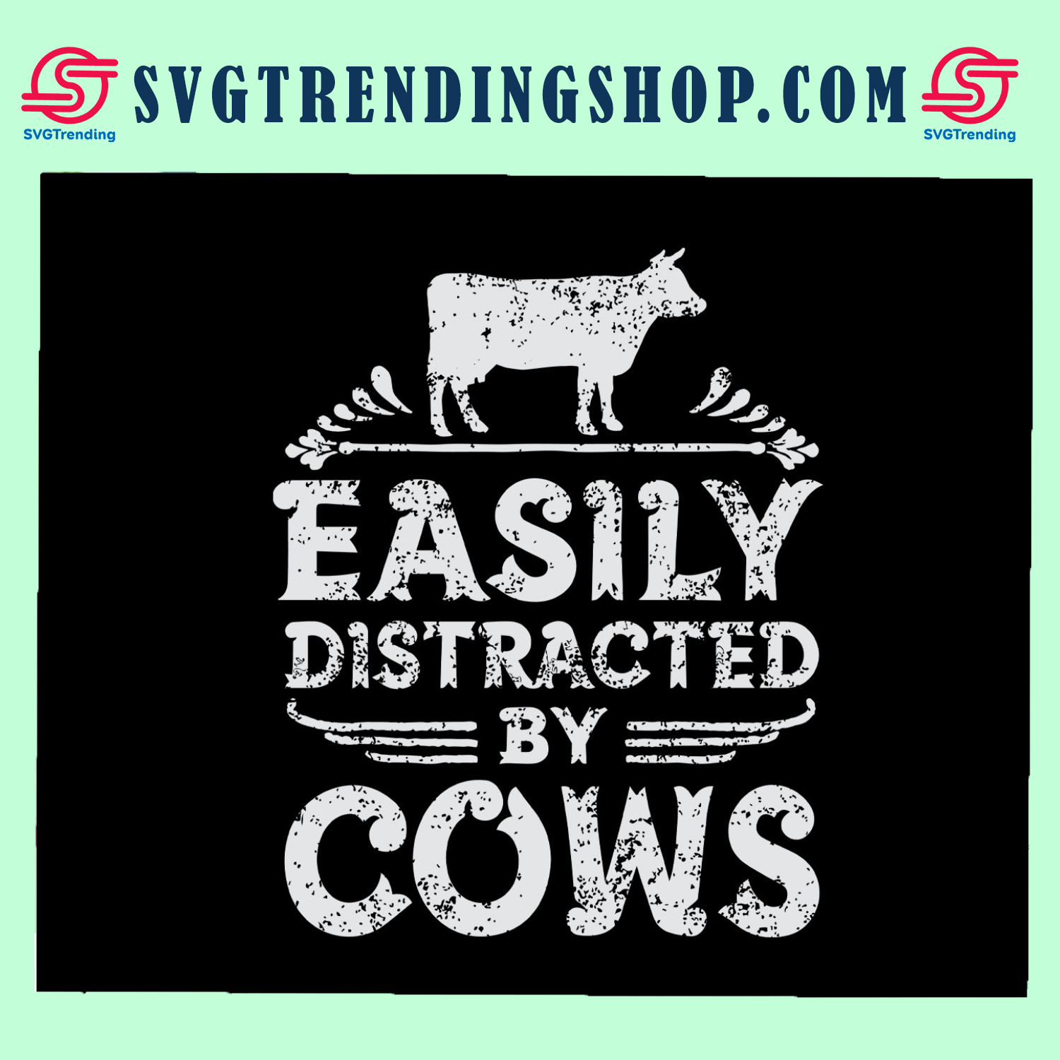 Easily distracted by cows, cow svg, cow gifts, cow shirt, cow farmer ...