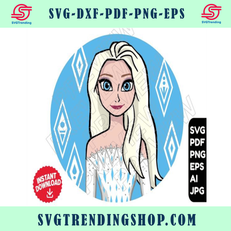 Elsa Frozen Svg Clipart Vector Cut File Frozen 2 Svg Disney Svg Instant Download7900851 