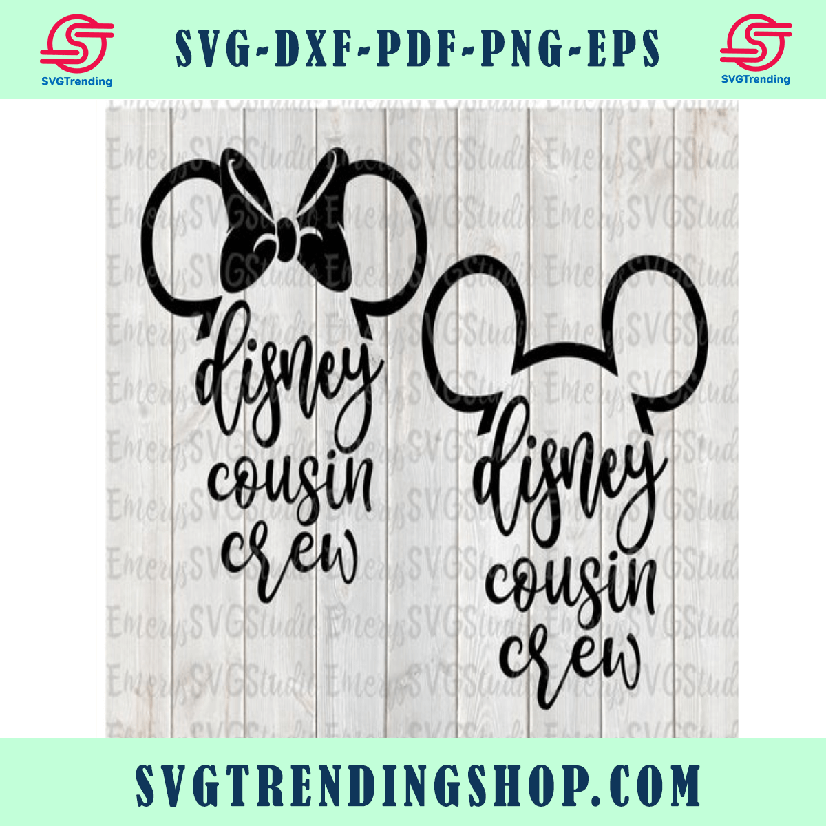 Svg Dxf Png Eps Pdf Cousin Crew Disney Bound Mickey And Minnie1356173