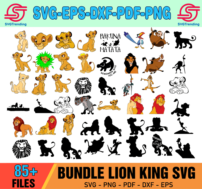 85+ Lion King Bundle Svg, Lion King Svg, Disney Simba Svg - Svgtrendingshop