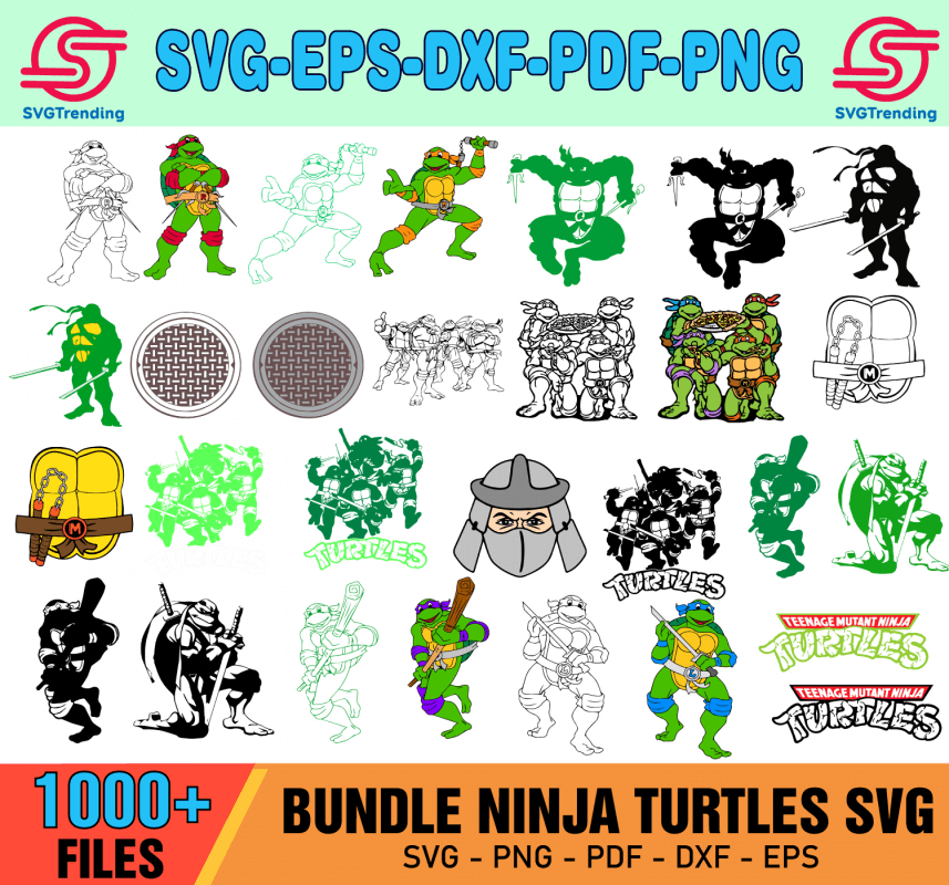 1000+ Ninja Turtles Bundle Svg, Leonardo Svg, Donatello Svg ...