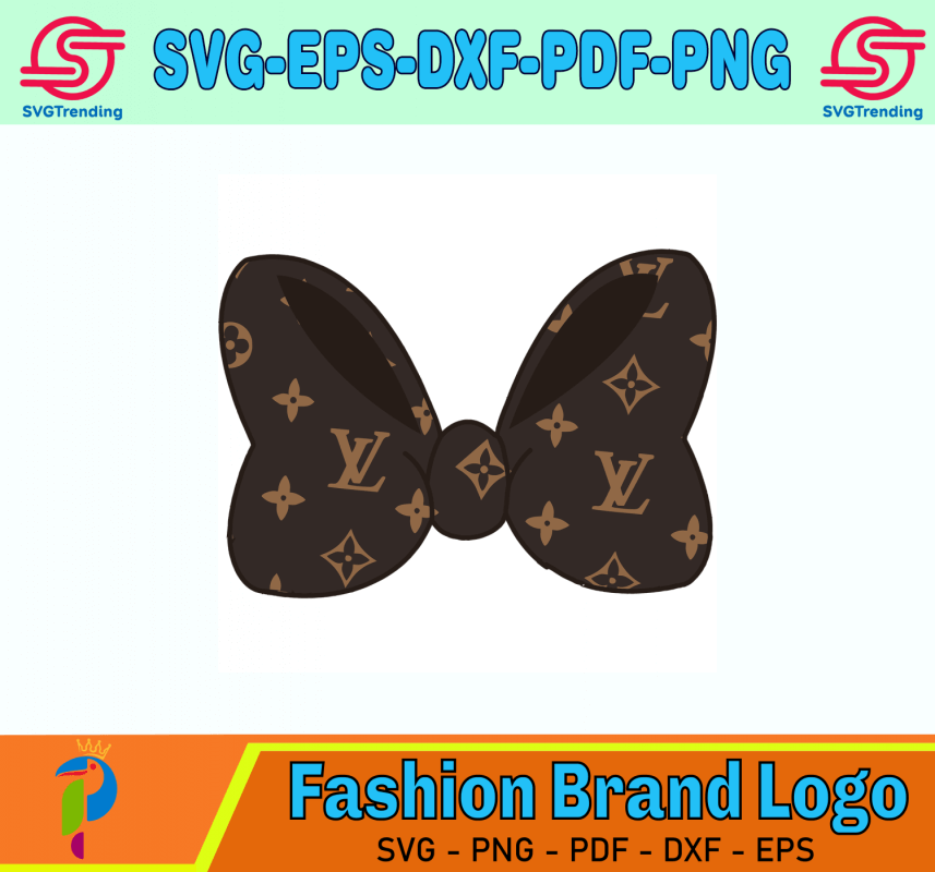 Louis Vuitton Brown Bow Svg, Logo Svg, LV Wrap Svg, Louis Vuitton Svg ...