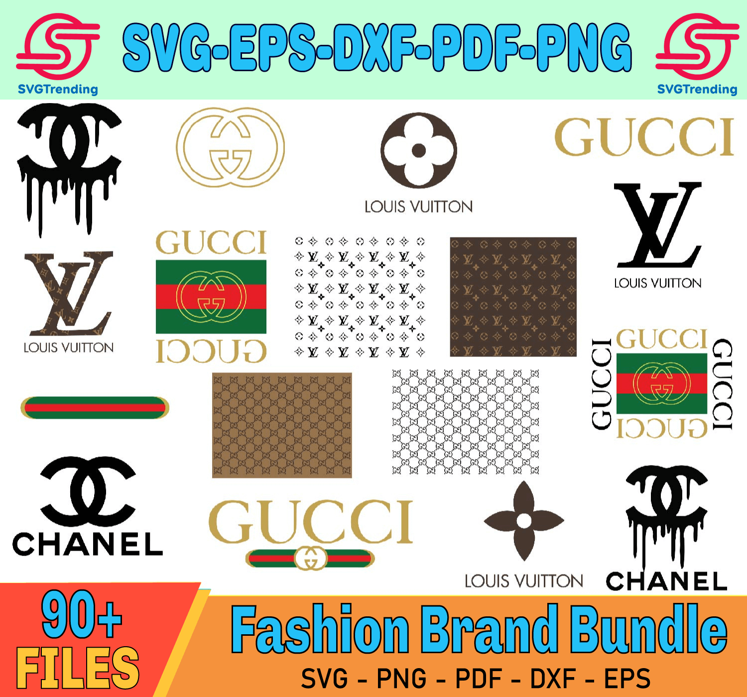 Gucci Bundle Logo Svg, Logo Svg, Gucci Svg, Gucci Wrap Svg, Gucci ...