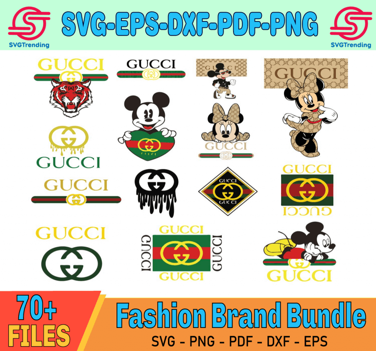 Mickey Mouse Gucci Bundle Svg, Logo Svg, Mickey Mouse Svg, Gucci Svg ...