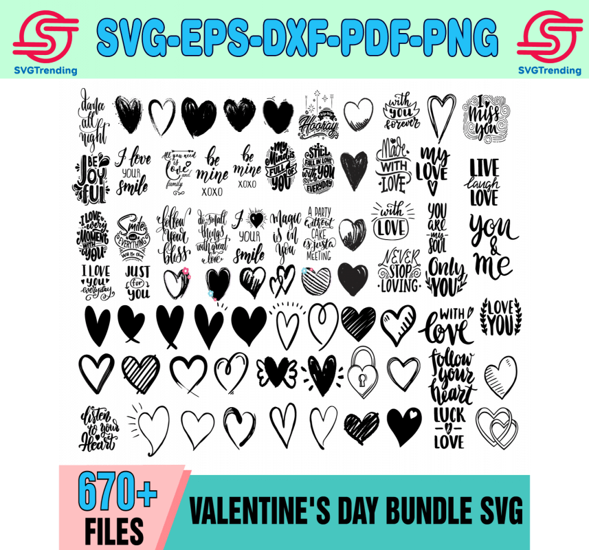 670 Valentines Day Bundle Svg Heart Svg Love Svg Heart Svg Love Quote Svg Love Saying Svg 3951